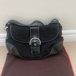 Coach black canvas bag